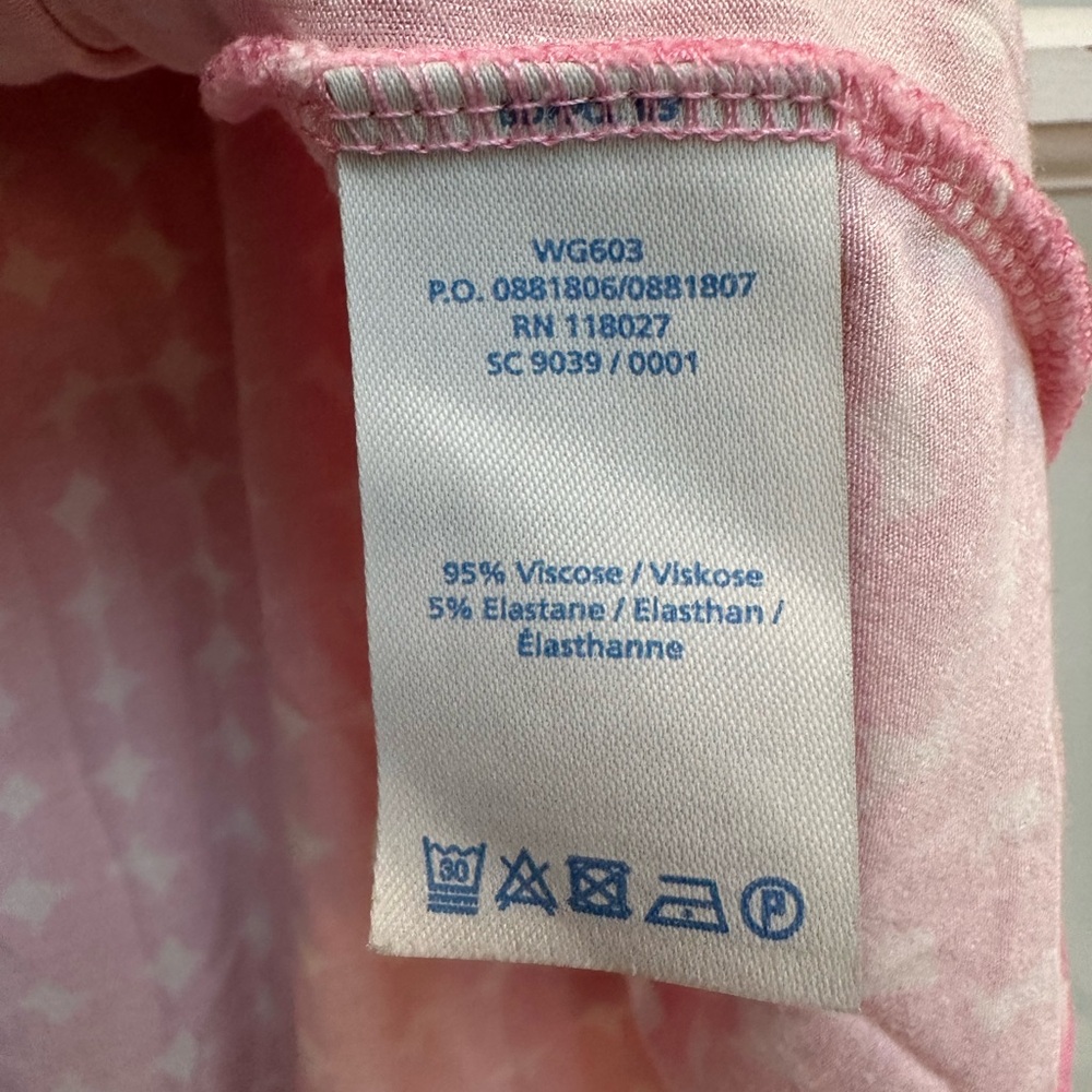 Boden Shabby Chic Preppy Pink & White Pull On A-Line Skirt Stretchy Size 8 Med - Picture 7 of 9